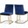 Heidi Velvet Dining Chair Set of 2 In Navy and Gold