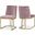 Heidi Velvet Dining Chair Set of 2 In Pink