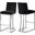 Heidi Velvet Stool In Black