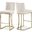 Heidi Velvet Stool In Cream