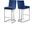 Heidi Velvet Stool In Navy and Chrome