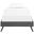 Helen Fabric Twin Bed Frame with Round Splayed Legs In Gray