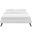 Helen Vinyl Full Bed Frame with Round Splayed Legs In White