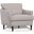 Helena Pearl Gray Leather Accent Chair