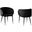 Hemingway Velvet Upholstered Side Chair In Black