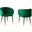 Hemingway Velvet Upholstered Side Chair In Green