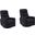 Hercules Swivel Glider Recliner Set of 2 In Black