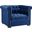 Heritage Midnight Blue Performance Velvet Arm Chair