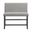 Hester Counter Bench with Upholstered Back In Grey