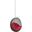 Hide Gray and Red Outdoor Patio Swing Chair Without Stand EEI-2654-GRY-RED