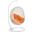 Hide White Orange Outdoor Patio Swing Chair With Stand