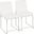 High Back Fuji Contemporary Dining Chair In Stainless Steel And White Velvet - Set Of 2