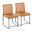 High Back Fuji Dining Chair Set of 2 In Black and Camel