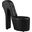 High Heel Faux Leather Crystal Studs Shoe Chair In Black