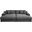 Hilde Sectional Sofa with 4 Pillows In Dark Gray