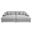 Hilde Sectional Sofa with 4 Pillows In Light Gray