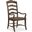 Hill Country Saddle Dark Wood Twin Sisters Ladderback Arm Chair Set of 2