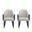 Hillman Dining Arm Chair Set of 2 In Light Grey