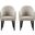 Hillman Dining Armchair Set of 2 In Light Grey