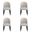 Hillman Dining Chair Set of 4 In Light Grey