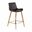 Hines 25.75 Inch Counter Height Stool In Charcoal Brown and Gold