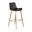 Hines 30 Inch Bar Height Stool In Charcoal Brown and Gold