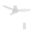 Hobart 48 Inch 3-Blade Flush Mount Smart Ceiling Fan with LED Light and Remote In Gold and White