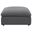 Hobson Square Upholstered Ottoman In Charcoal