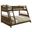 Holden Wood Veneer Twin Over Full Bunk Bed In Walnut