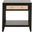 Traditions Holland 1 Drawer Side Table In Black and Natural Rattan