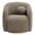 Holland Swivel Chenille Fabric Armchair In Taupe