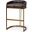 Hollyfield Black Leather Seat Gold Metal Base Stool