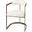 Hollyfield Cream Fabric Seat With Gold Iron Frame Dining Chair