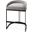 Hollyfield Gray Fabric Seat With Gray Metal Base Counter Stool