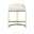 Hollyfield II Fabric Seat Counter Stool with Metal Base In Cream and Gold