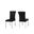 Holstebro Black Side Chair Set of 2 In Silver and Black