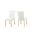 Holstebro White Side Chair Set of 2 In Gold and White