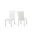 Holstebro White Side Chair Set of 2 In Silver and White