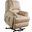 Homeroots Beige Leatherette Power Lift Massage Recliner