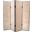 Homeroots Beige Wood And Fabric Chateau Screen
