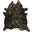 Black And Gold Cowhide Area Rug - 5' x 7'