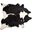 Homeroots Black And White Cowhide Rug 293172