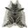 Homeroots Black And White Stenciled Cowhide Rug