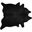 Homeroots Black Cowhide Rug 293167