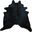Black Dyed Brindled Cowhide Rug - 6'