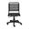 Homeroots Black Flat Bungie Cords Low Back Office Chair With Graphite Black Frame And Base 357511