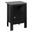 Homeroots Black Grey Particle Board Laminate Coat Rack 332733