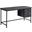 Homeroots Black Particle Board Hollow Core Metal Computer Desk