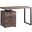 Homeroots Brown Black Particle Board Hollow Core Metal Computer Desk 333509