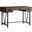 Homeroots Brown Black Particle Board Hollow Core Metal Computer Desk 333513